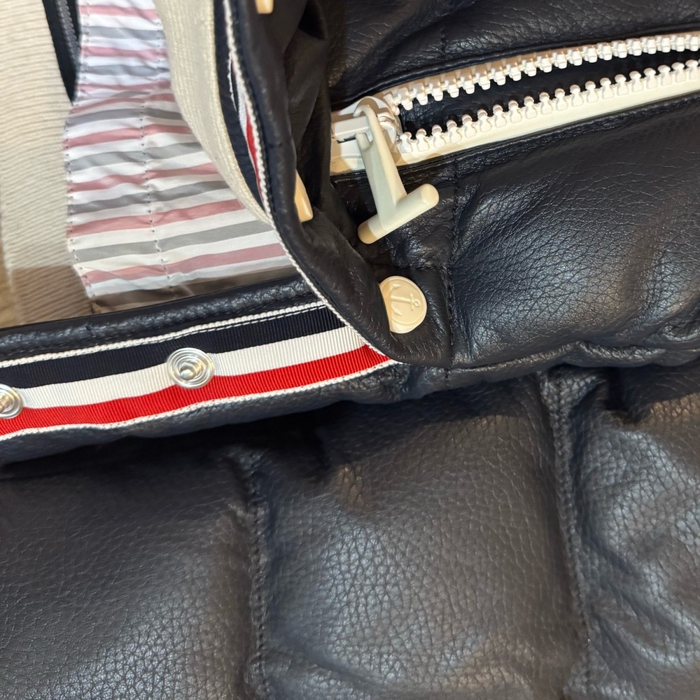 NEW NWT THOM BROWNE Downfilled Three Panel Leather Ski Jacket - Picture 7 of 7